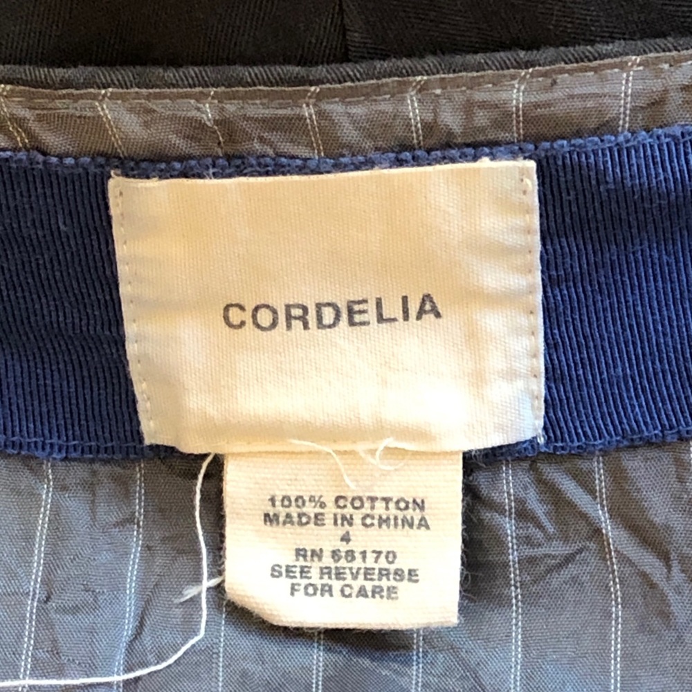 Cordelia Blue Lined Skirt with Button Detail - Picture 3 of 5